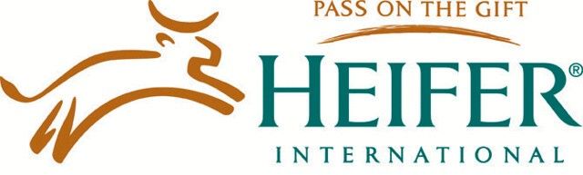 A logo for heifer international with a bull on it