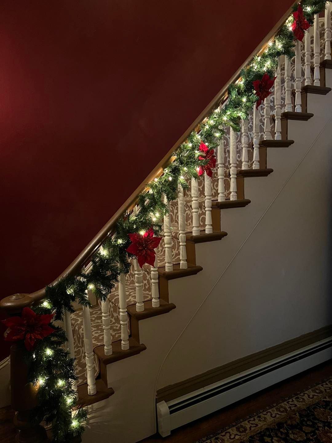 Christmas Light on Staircase