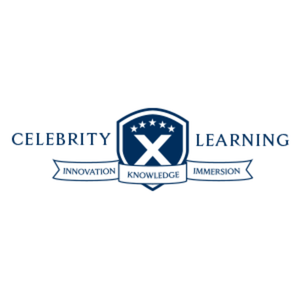 A logo for celebrity learning innovation knowledge immersion