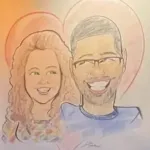 Durham Getaways A drawing of a man and a woman smiling with a heart in the background.