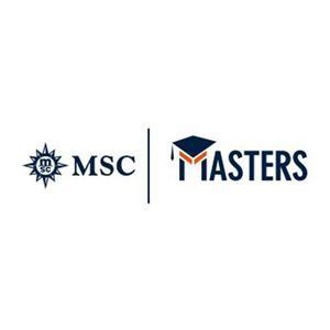 A logo for msc masters with a graduation cap on it.