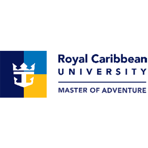 The royal caribbean university logo is a master of adventure.
