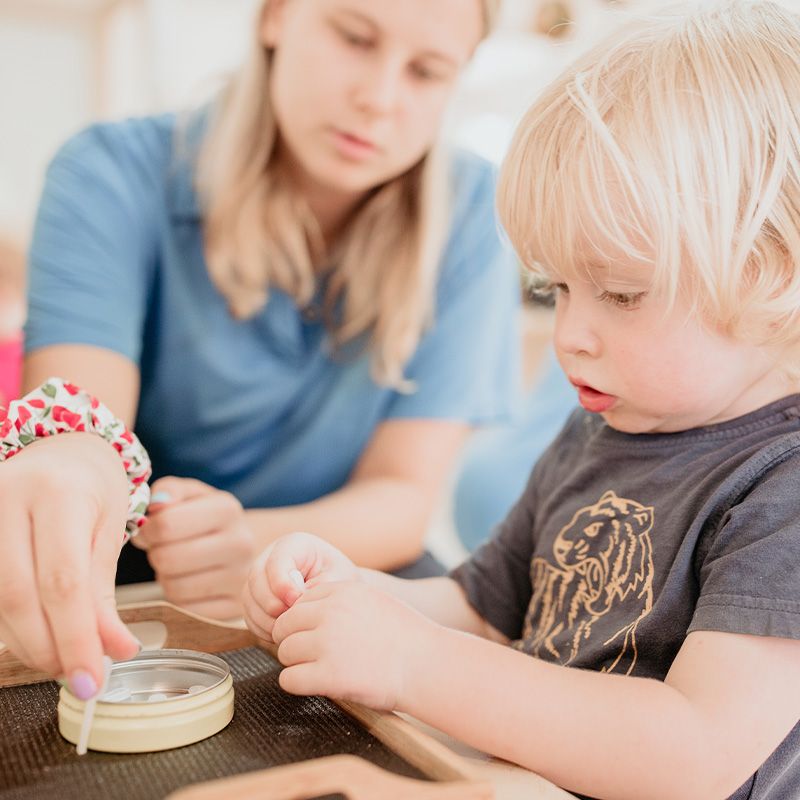 Child-led learning at Cubbyhouse Montessori in Spring Hill childcare centre