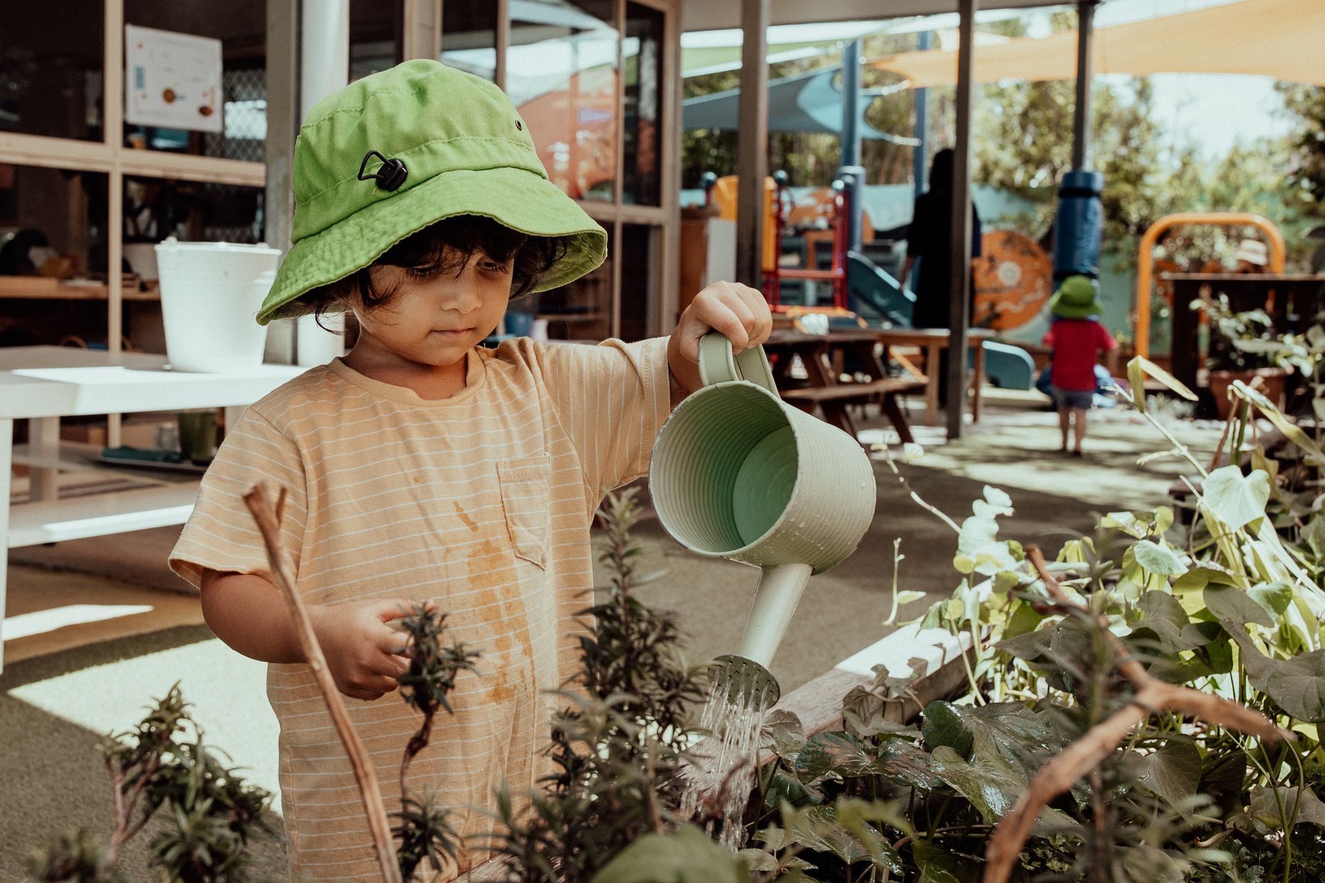 Happy kindy children in Nature -The Gap childcare