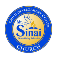 A logo for the child development center at mt sinai church
