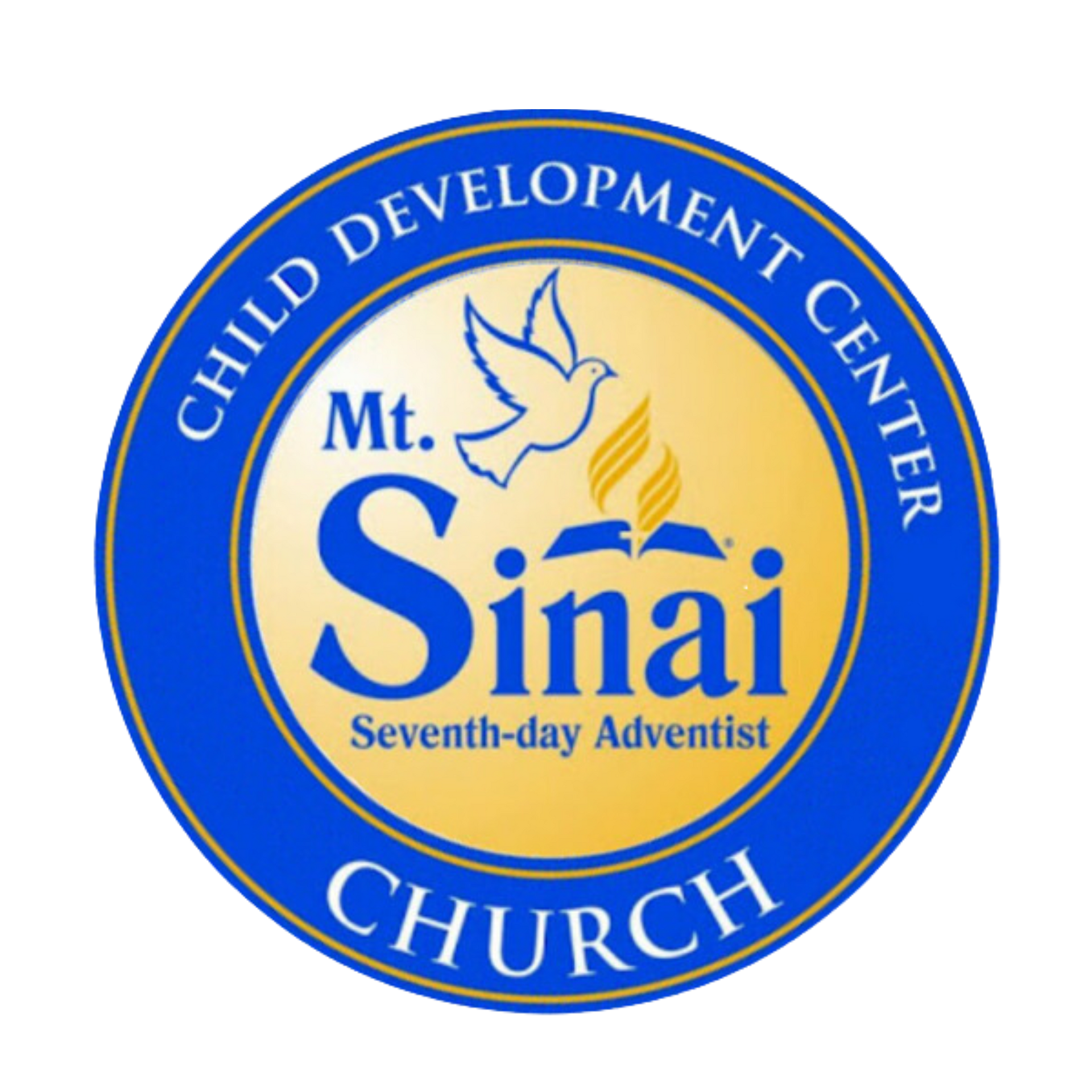 A logo for the child development center at mt sinai church