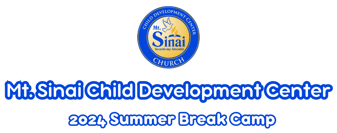 The logo for mt. sinai child development center 2021 summer break camp