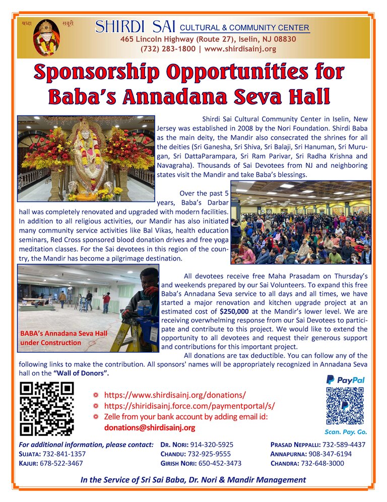 Home Welcome To Shirdi Sai Cultural Community Center New Jersey