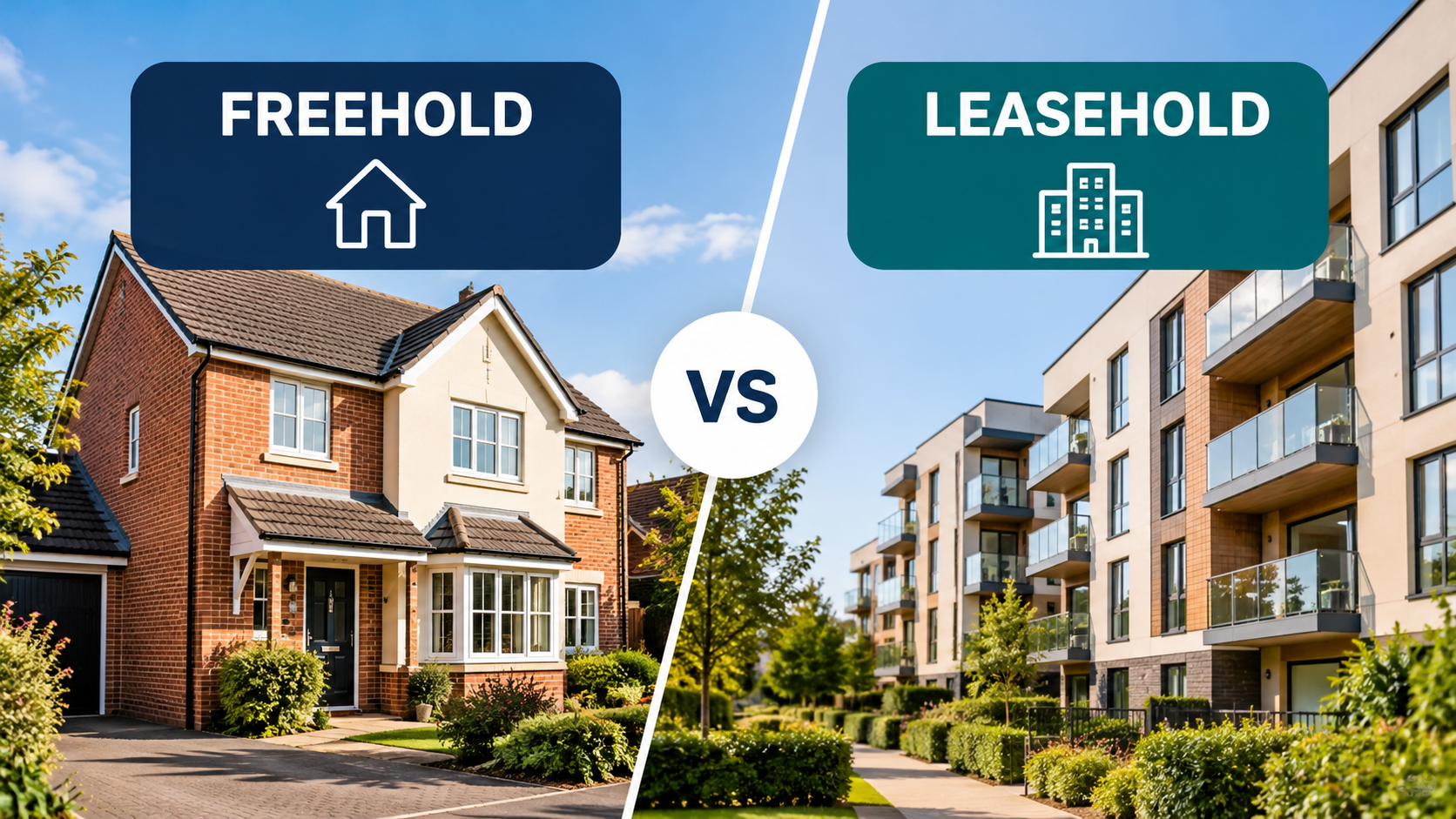 Leasehold vs Freehold Property – UK house and apartment comparison for homebuyers | KLR Solicitors
