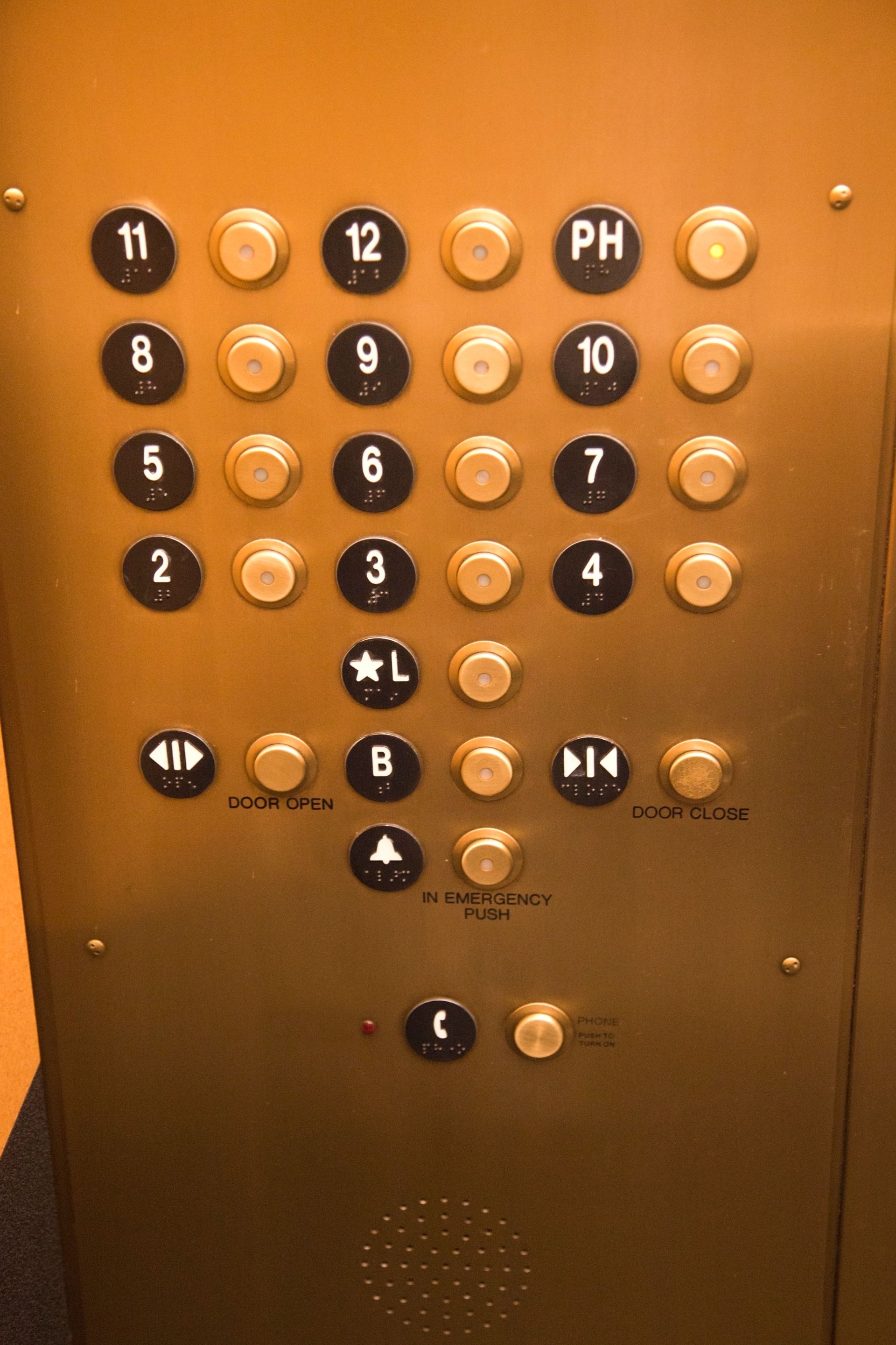 Otis elevator control panel