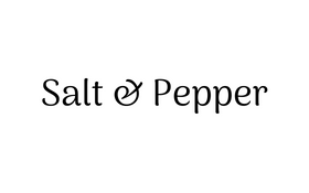 Salt & Pepper logo in black serif text on a white background