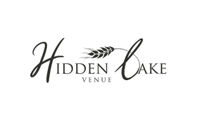 Hidden Lake Venue logo in black cursive and serif text on a white background