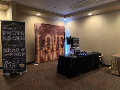 Photo booth setup with 