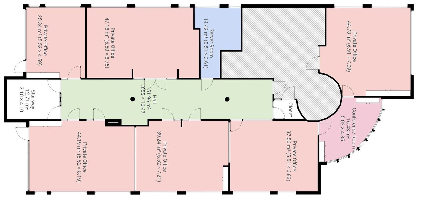 Vloerplan kantoorpand