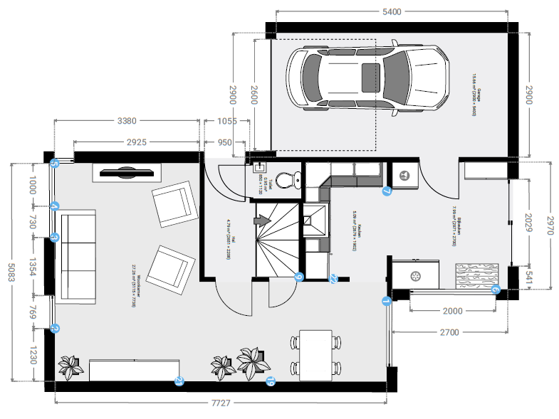 Vloerplan Woning