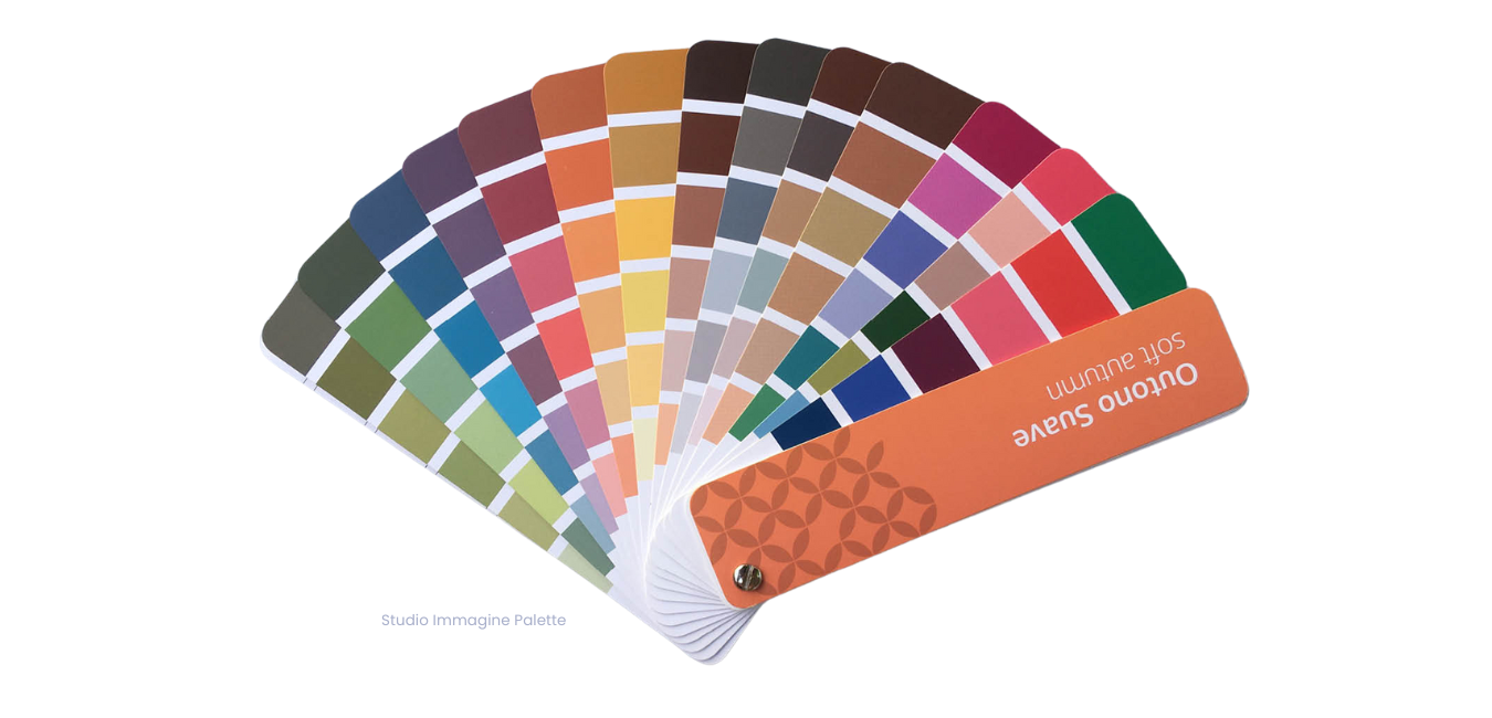 A fan with a bunch of different colors on it