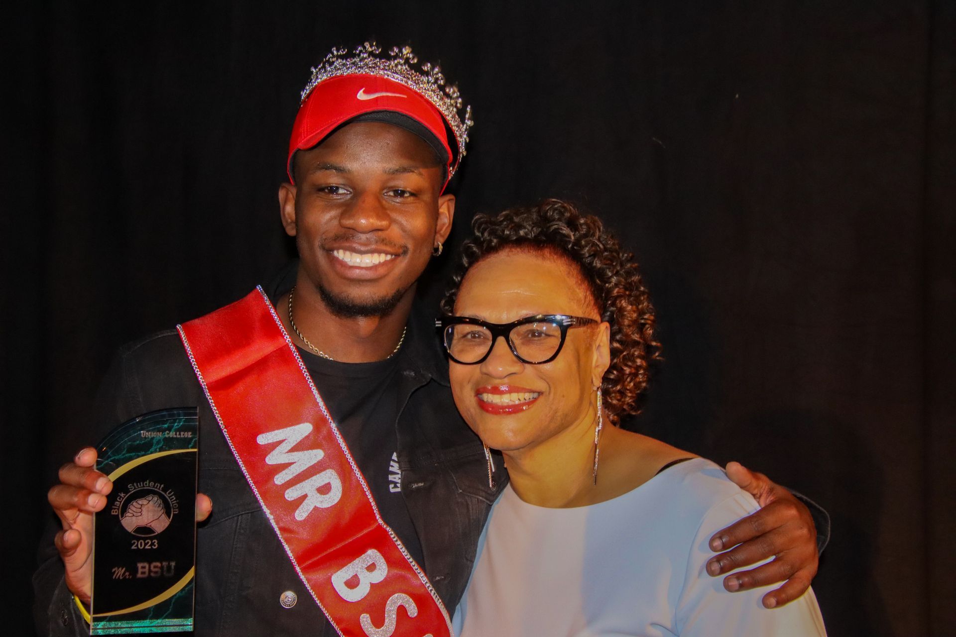 Mr. BSU Nijah Smith and Dr. Karen Wright.