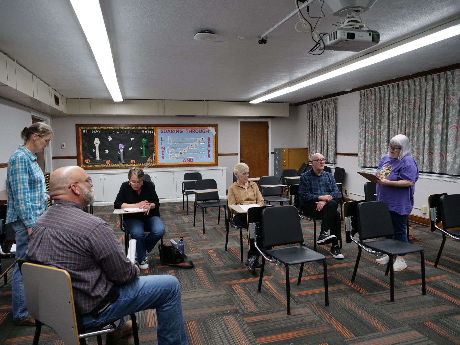 Actors rehearsing.