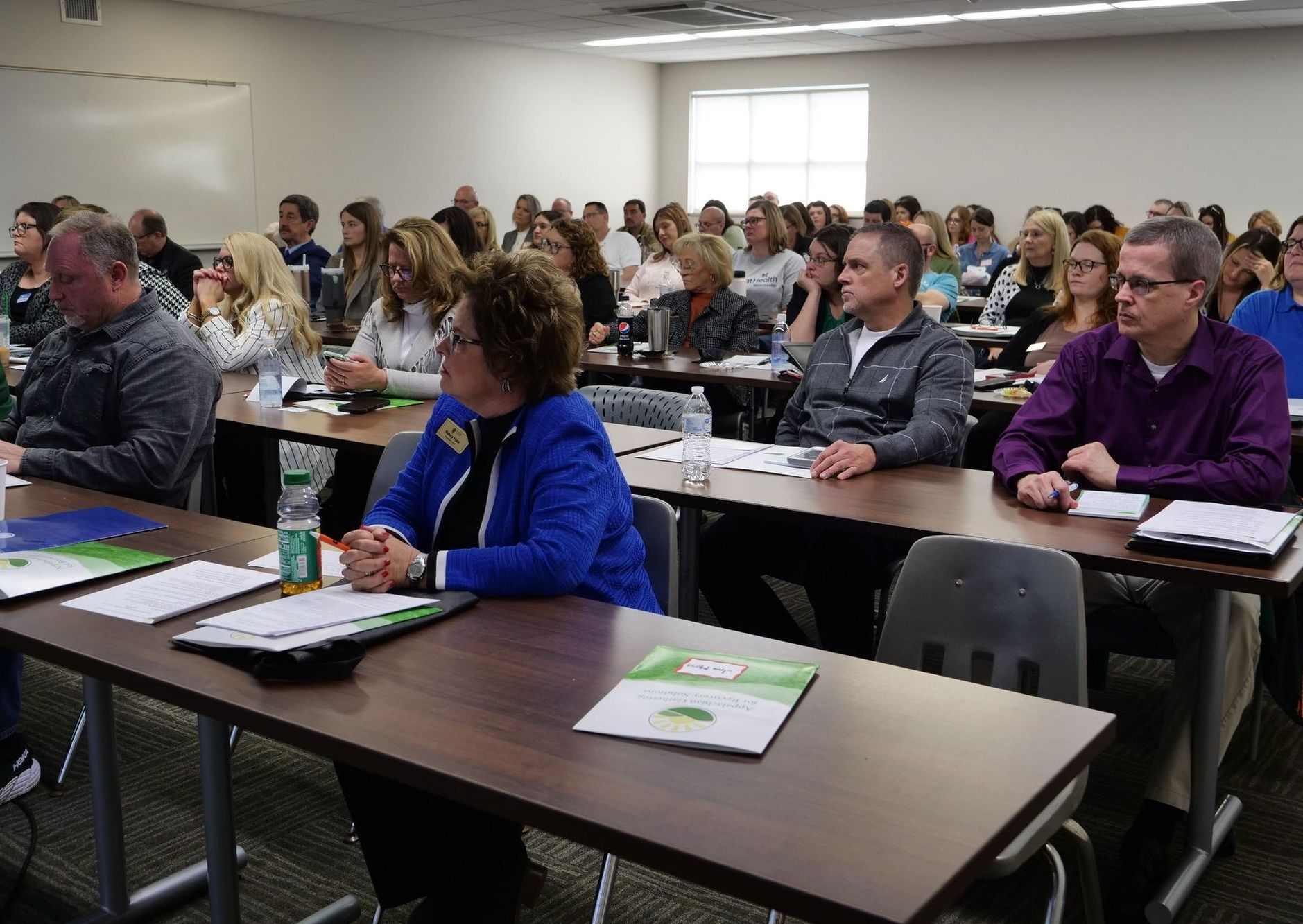 A classroom with many attendees for the Appalachian Gathering for Recovery Solutions.