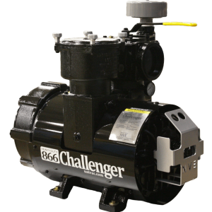 A challenger air compressor is shown on a white background