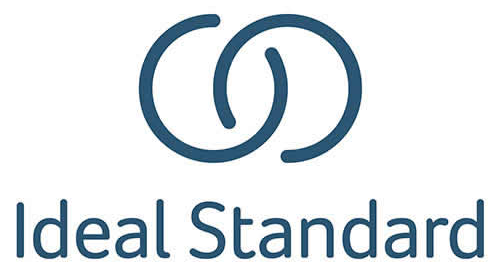 Ideal Standard logo: interlocking blue circles above the brand name.