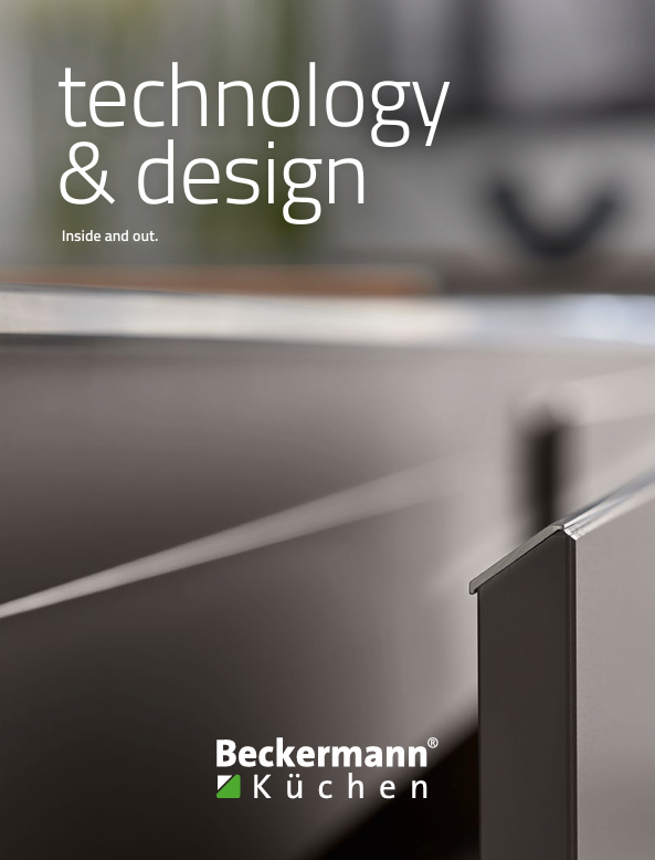 Cover of a Beckermann Küchen brochure featuring text