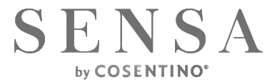 SENSA by COSENTINO logo in gray.