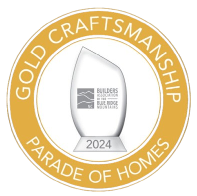 A gold craftsmanship parade of homes award from 2024