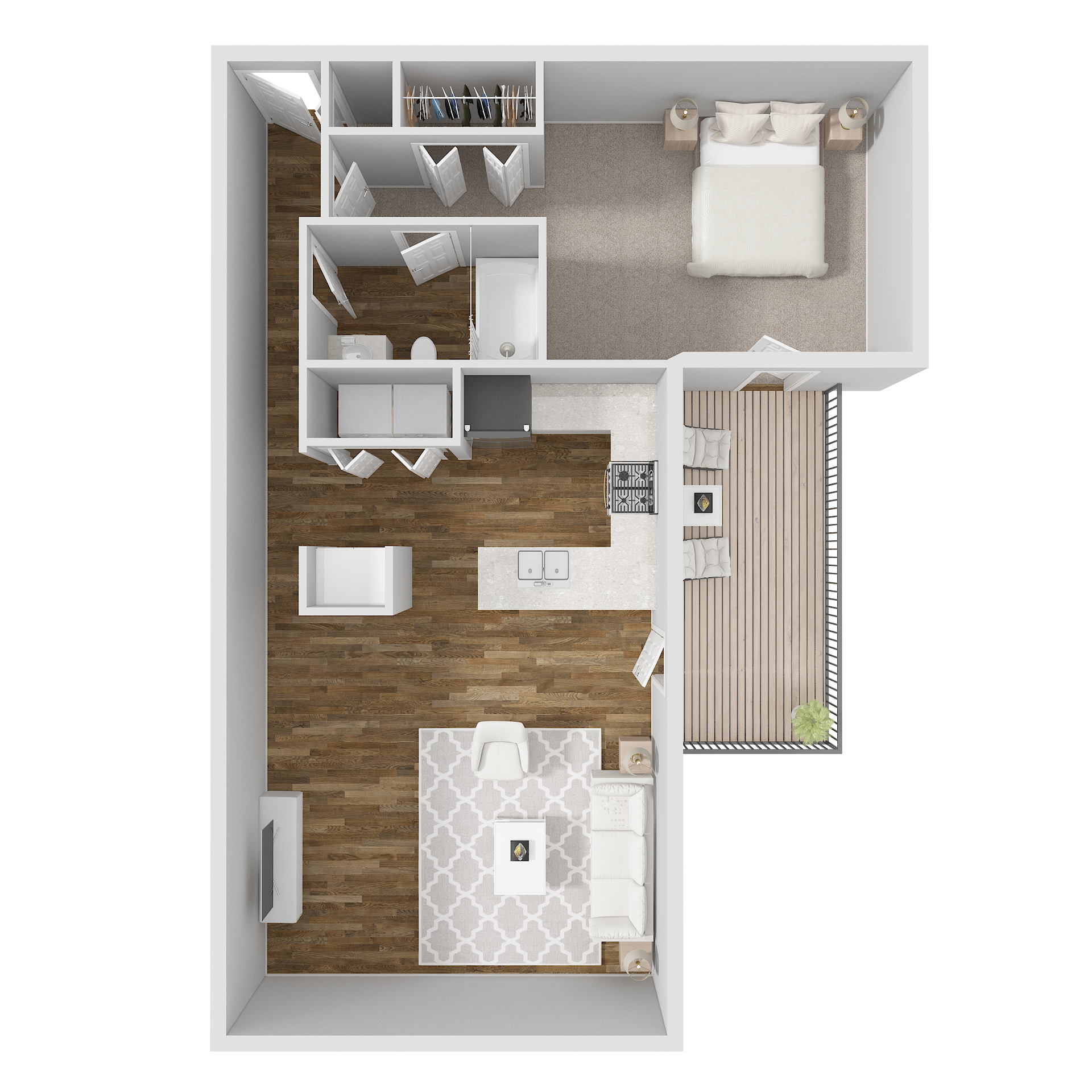1 Bed, 1 Bath