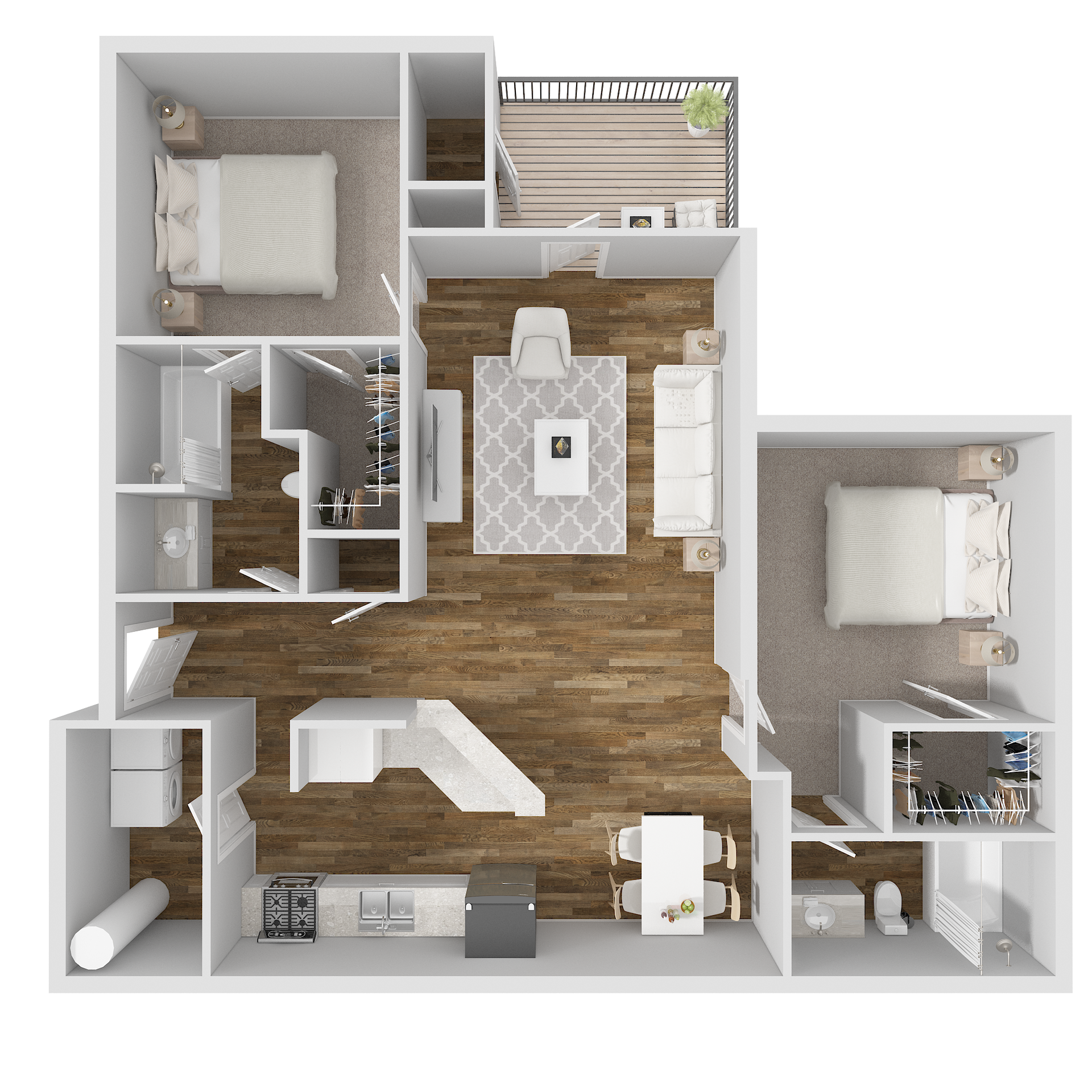 2 Bed, 1 Bath