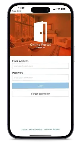 Online Portal app on iPhone