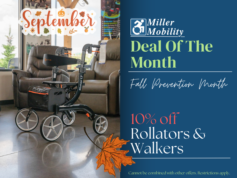 September Deal of the Month - 10% off rollators and walkers