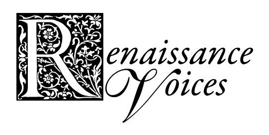 Renaissance Voices logo. A large, ornate