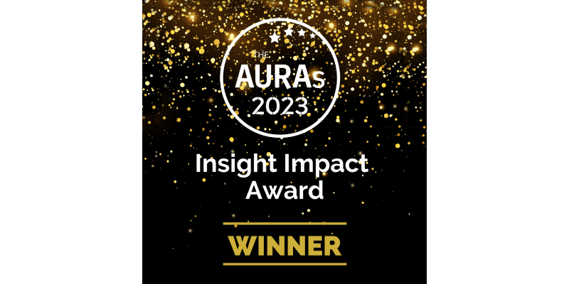 The auras 2023 insight impact award is a winner.