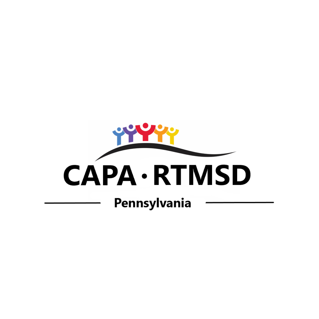 CAPA-RTMSD Pennsylvania logo with multicolored figures over black text
