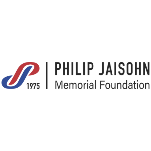 Philip Jaisohn Memorial Foundation logo with red and blue emblem and black text on white background