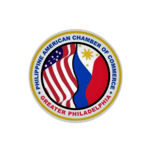 Seal for the Philippine American Chamber of Commerce of Greater Philadelphia, with U.S. and Philippine flags