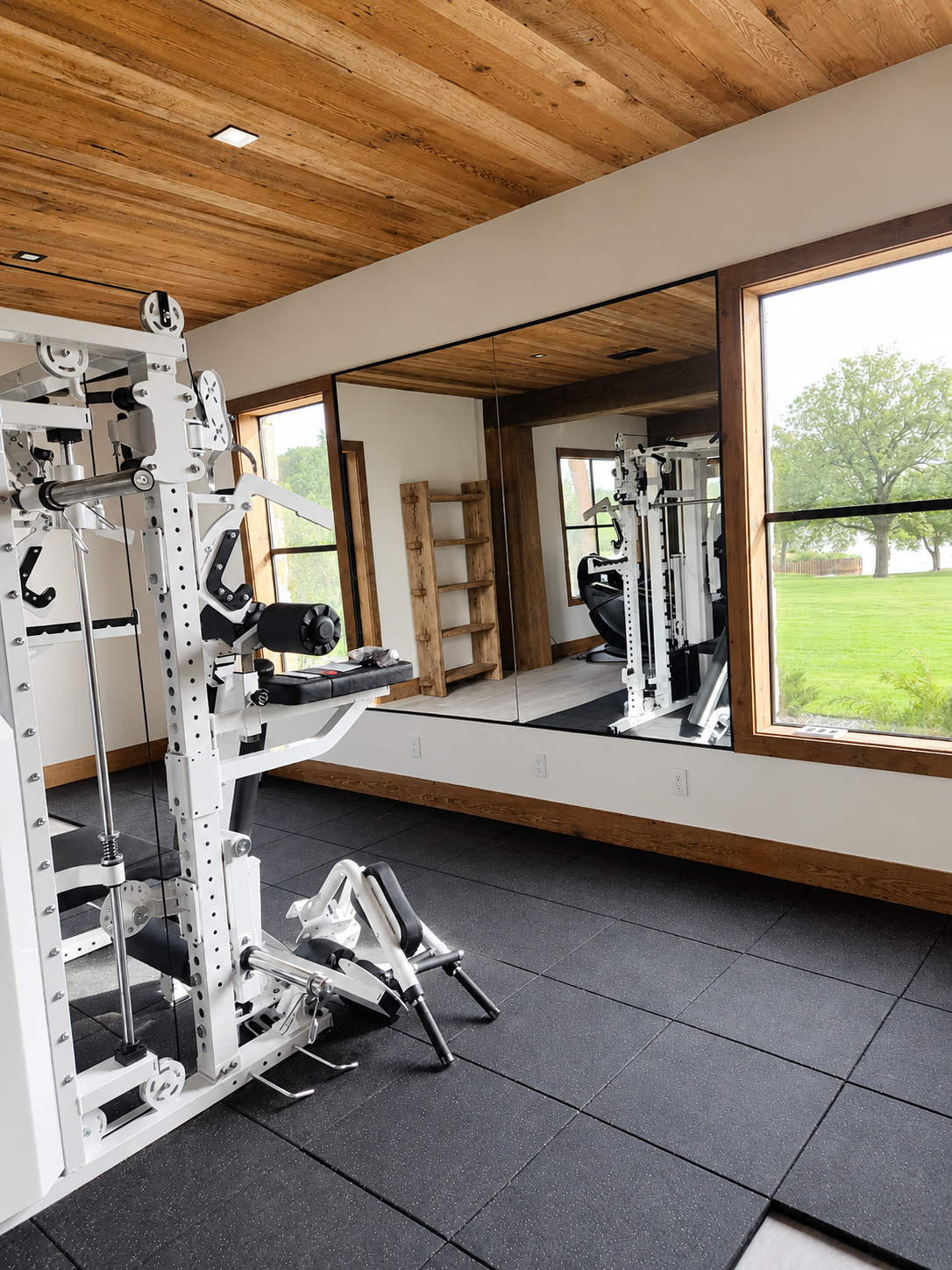 Home gym mirrors installed by Davis Glass Service in Fort Worth, TX