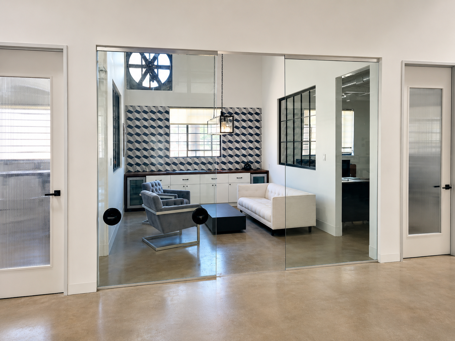 Wall partitions installed by Davis Glass Service in Fort Worth Texas