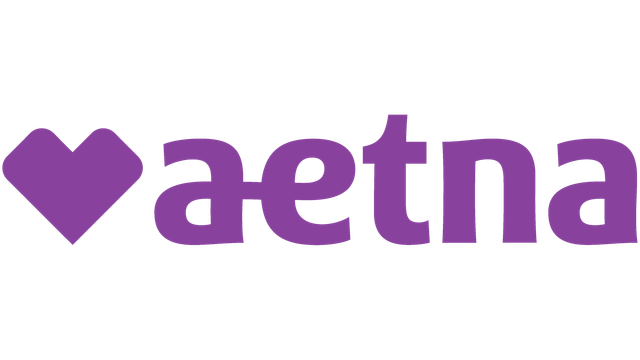 Purple Aetna logo with a heart icon and wordmark
