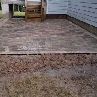 A paver stone patio in Rock Hill, SC by Carolina Mega Concrete LLC