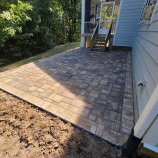 A paver stone patio in Rock Hill, SC by Carolina Mega Concrete LLC