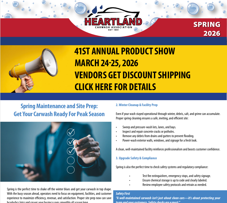 Heartland Carwash Assoc logo newsletter SPLASH - members only