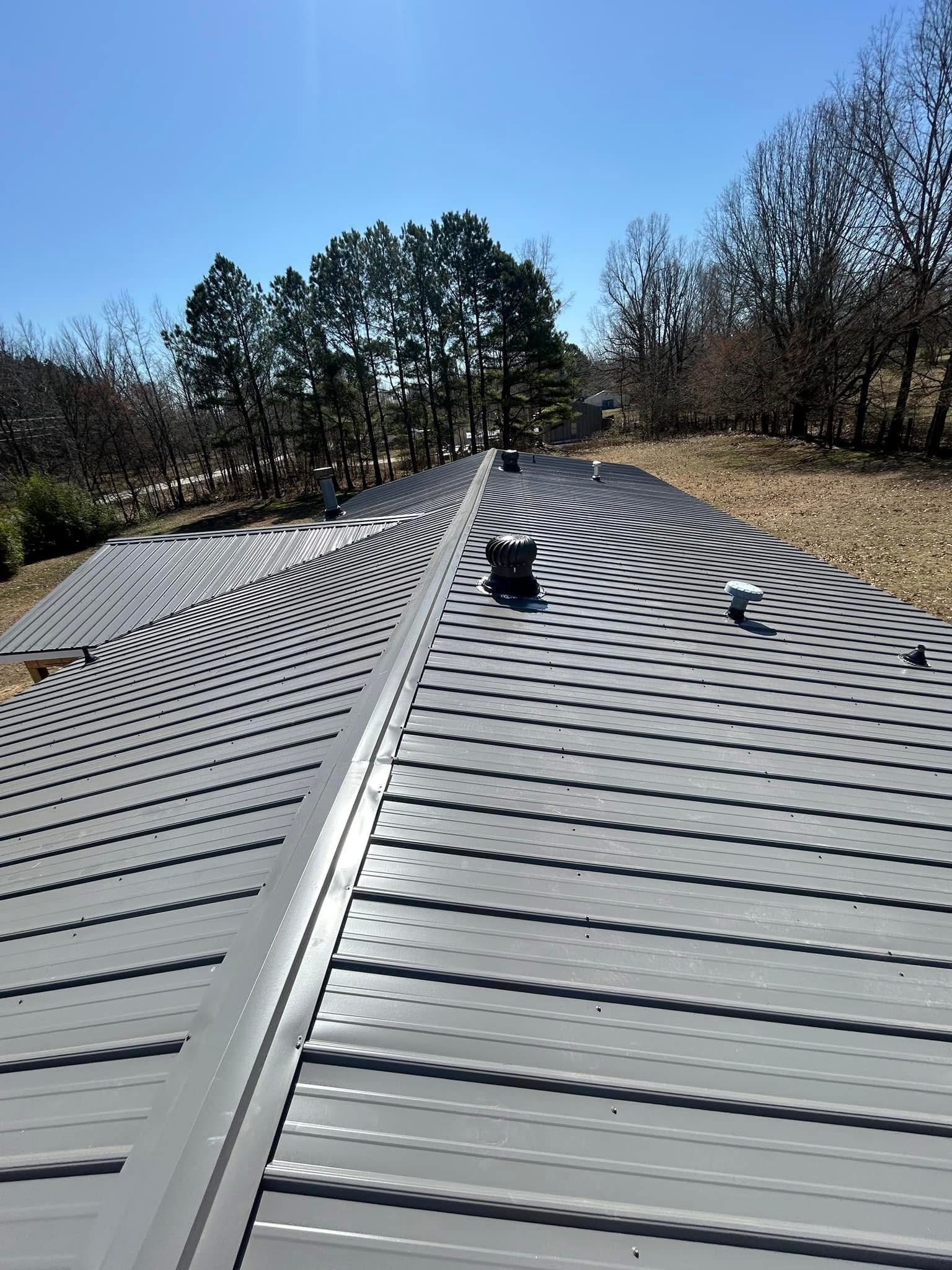 Commercial metal roof installation in Brookland, AR