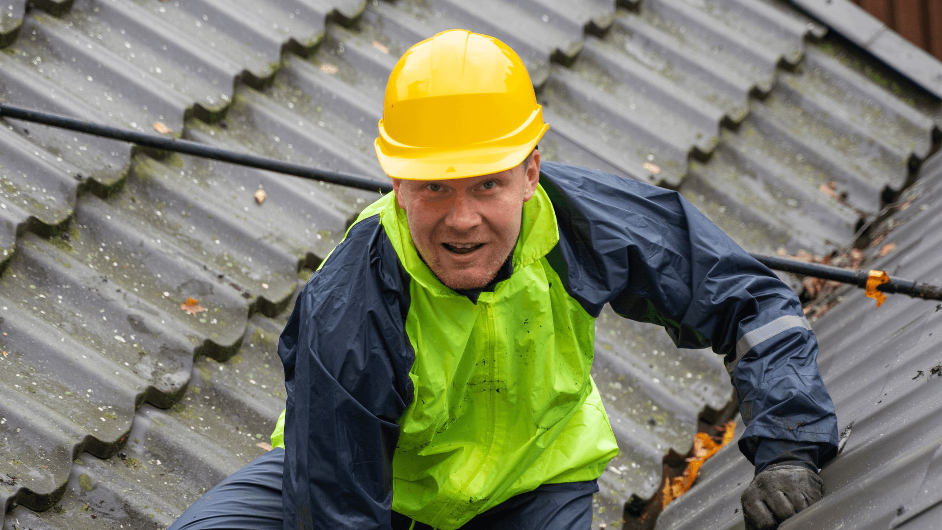 Brookland Roofing team member on a commercial roof in Brookland, AR.