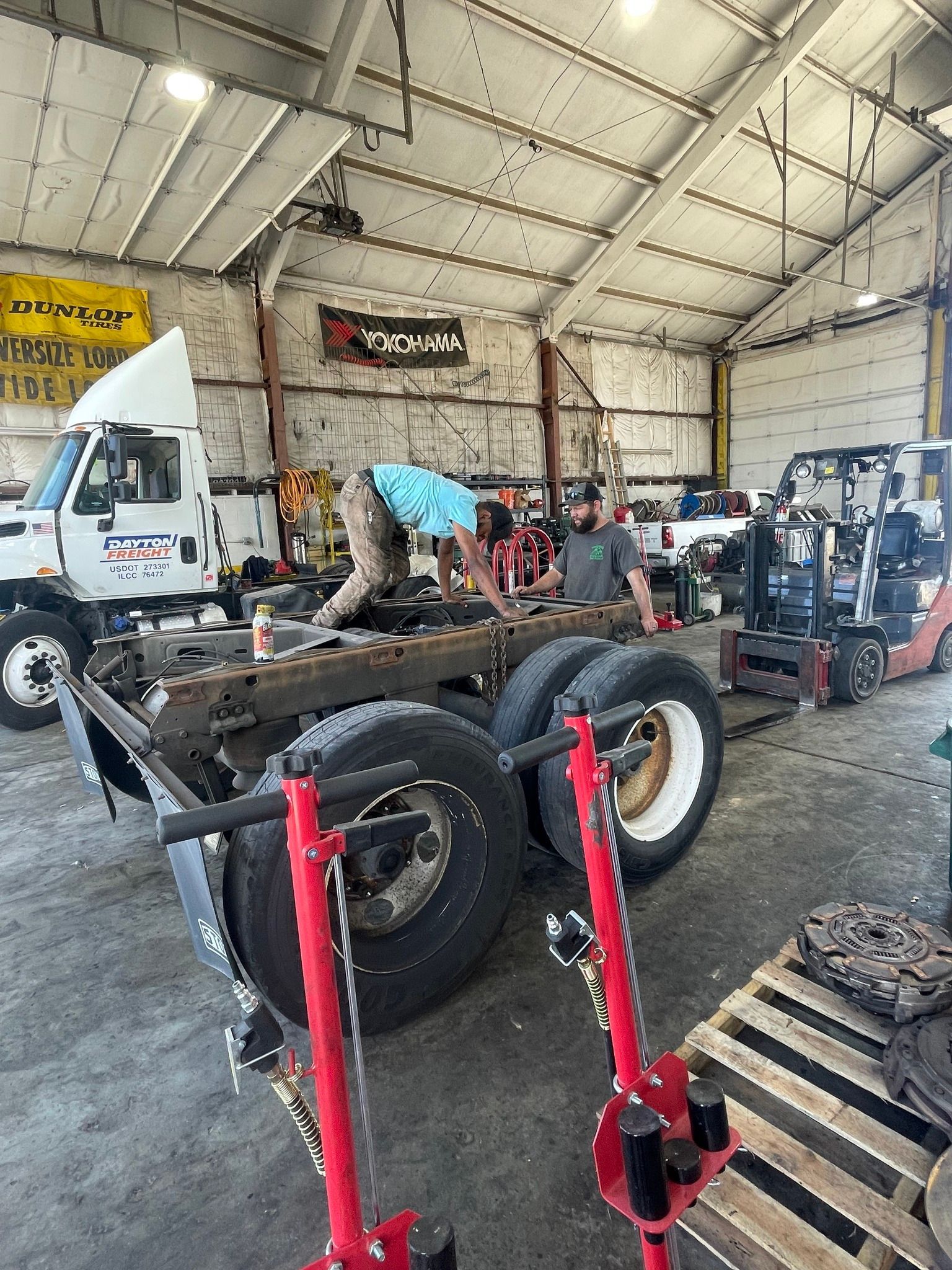 diesel mechanics working at Little & Sons Truck Repair