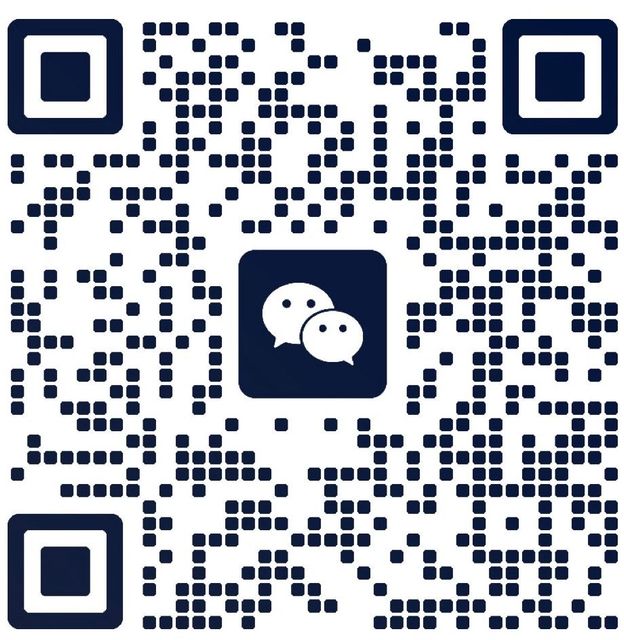 QR code featuring a WeChat logo, composed of black and white squares.