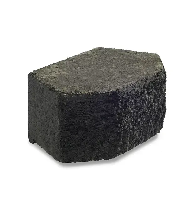 A Black Stone Block on A White Background — Edmonds Landscaping Supplies in Bohle Plains, QLD