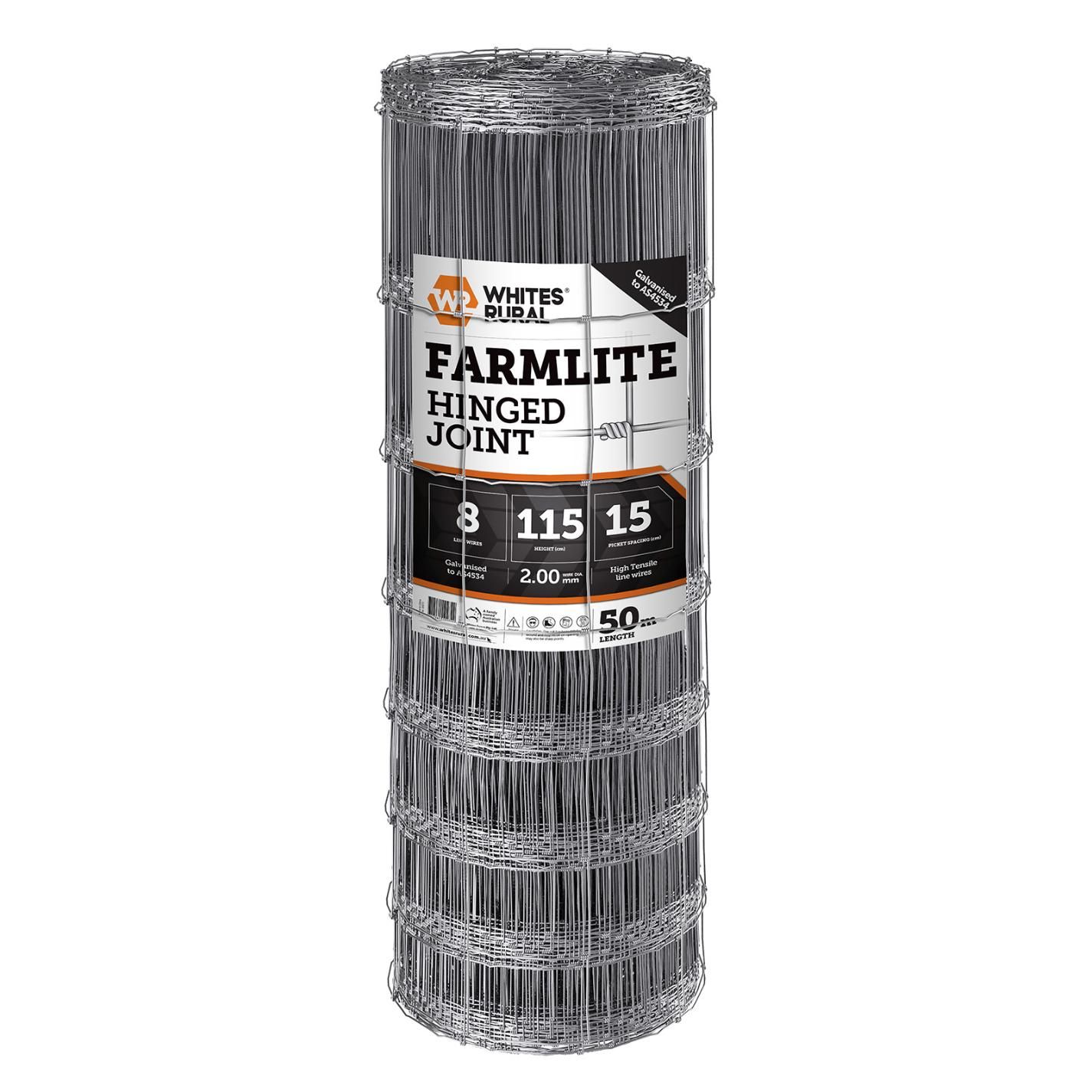 A Roll of Farmlite Hinged Joint Wire Fence on A White Background — Edmonds Landscaping Supplies in Bohle Plains, QLD