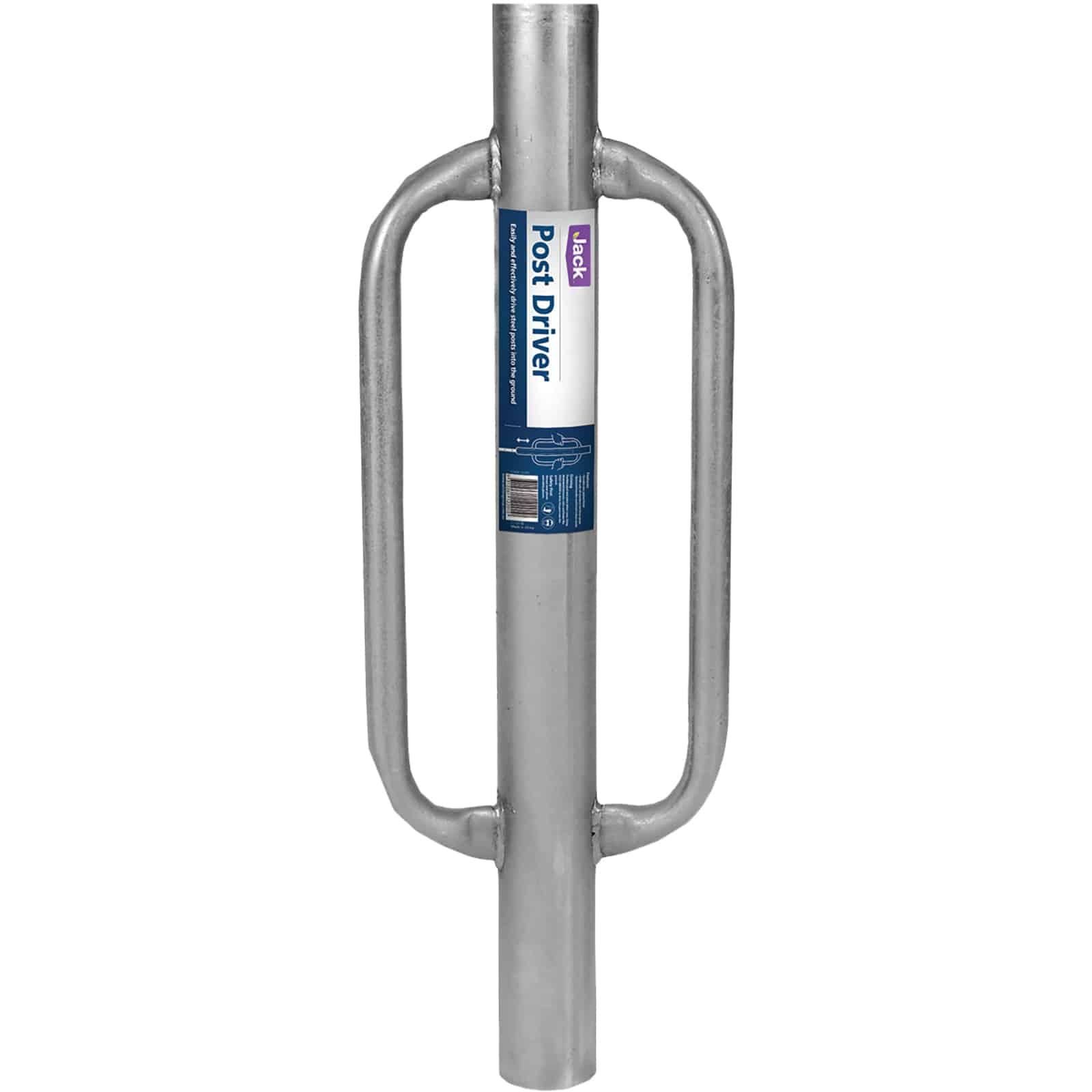 A Metal Post Driver with Two Handles on A White Background — Edmonds Landscaping Supplies in Bohle Plains, QLD